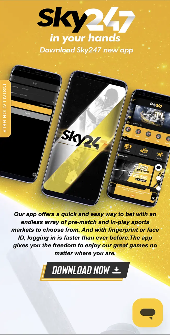 Proceed to download the Sky247 app on your Android device.