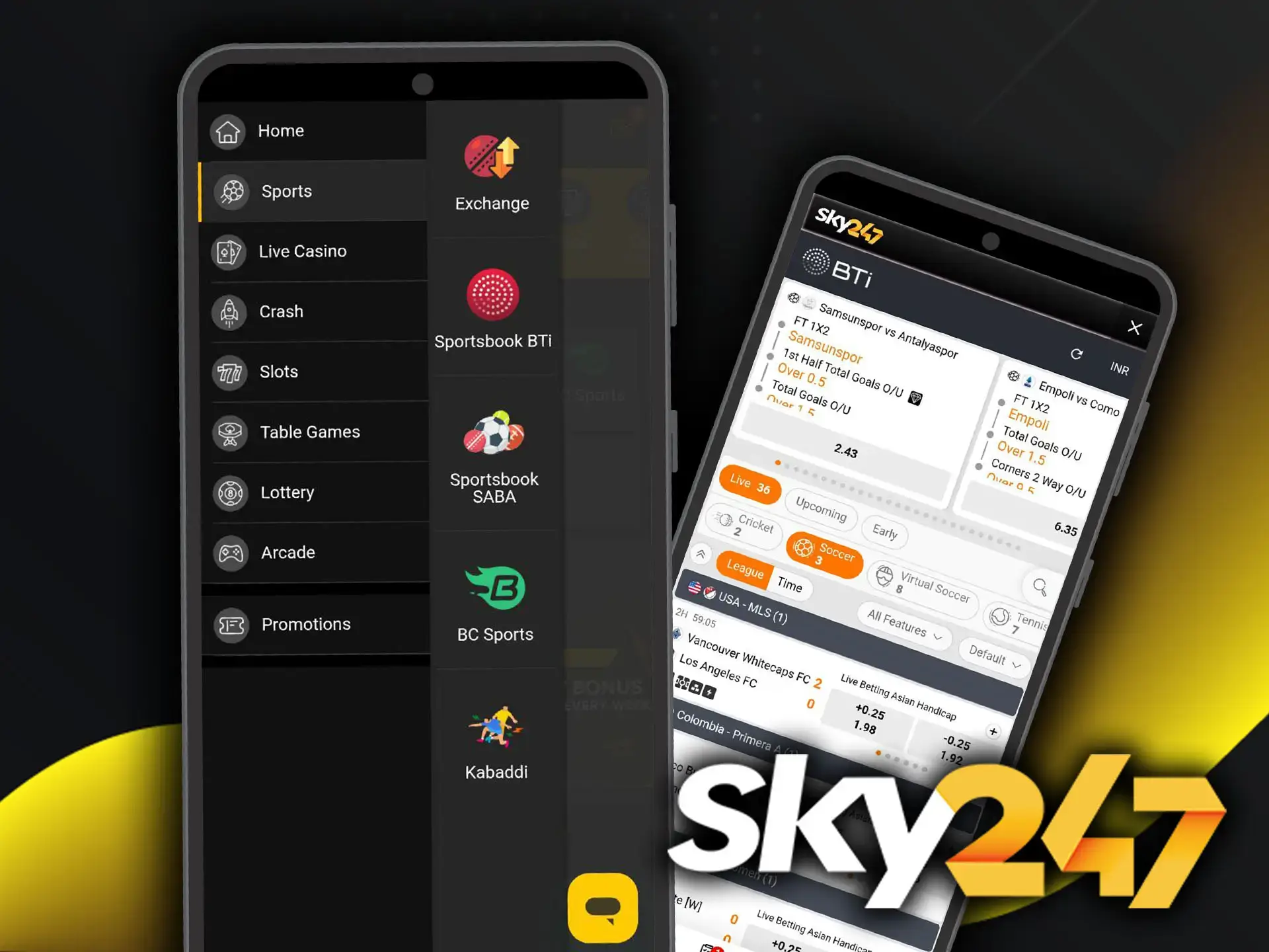 Check out the list of sports disciplines available for betting at Sky247 Casino.