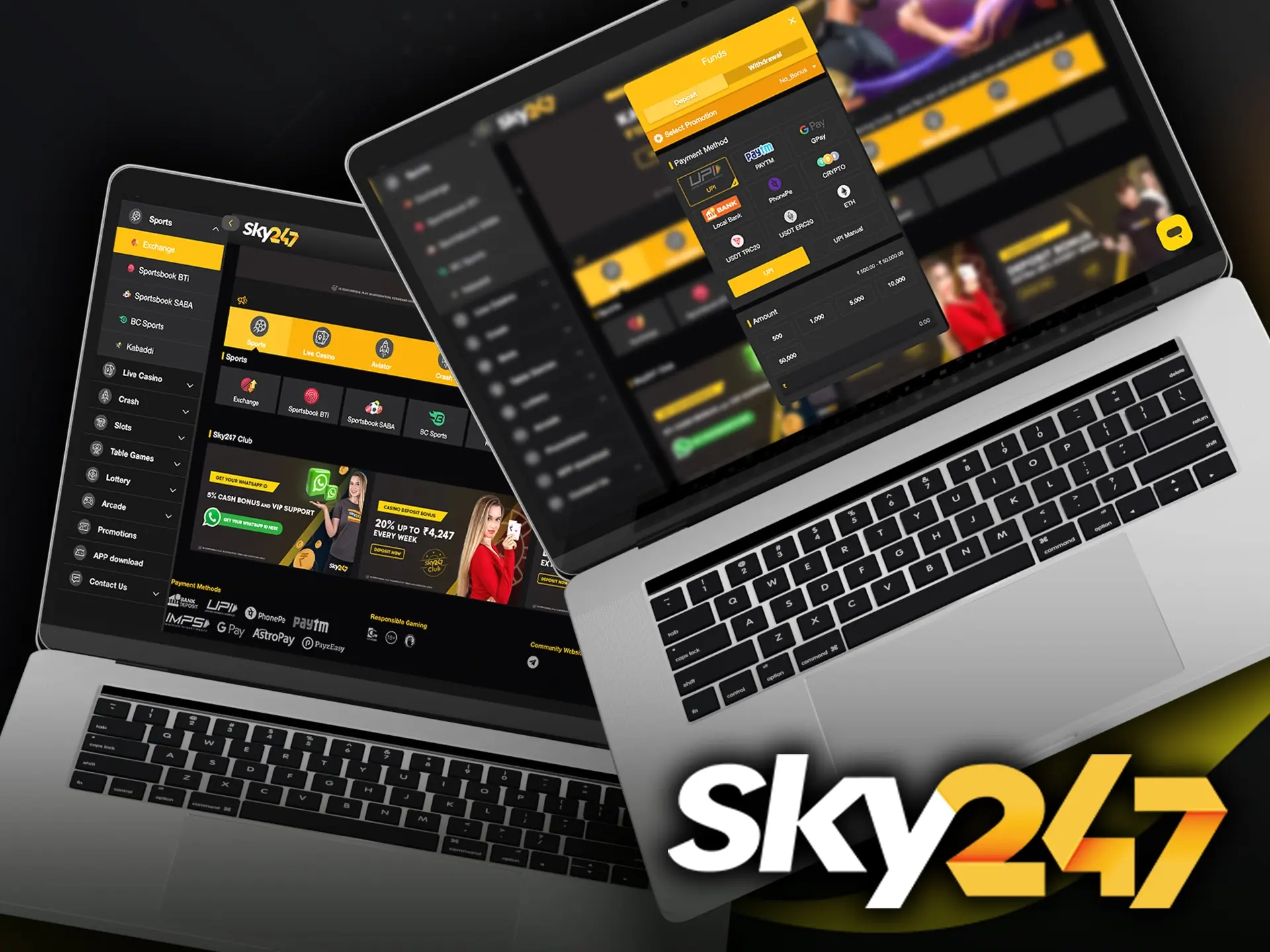 Sky247 is easy to use and you just need a simple account registration to bet on cricket.