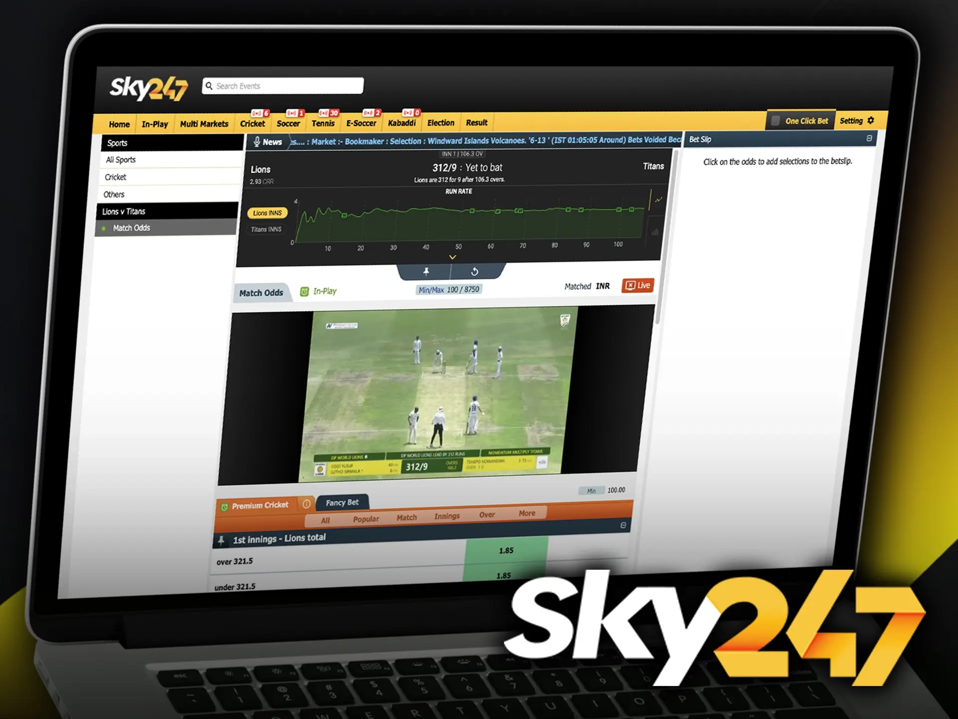 Follow live match statistics to make accurate betting decisions at Sky247.