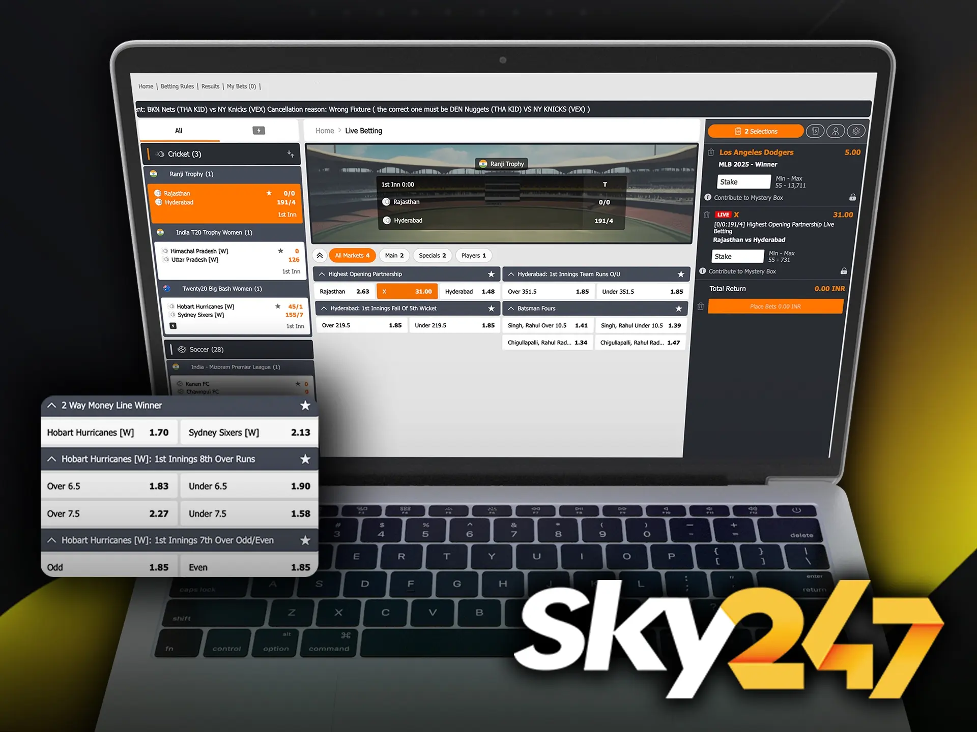 Familiarise yourself with the types of cricket betting at Sky247 to manage your funds wisely.